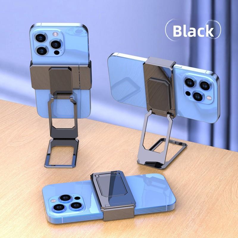 Phone stand with ring holder, lazy desktop folding metal creative handheld