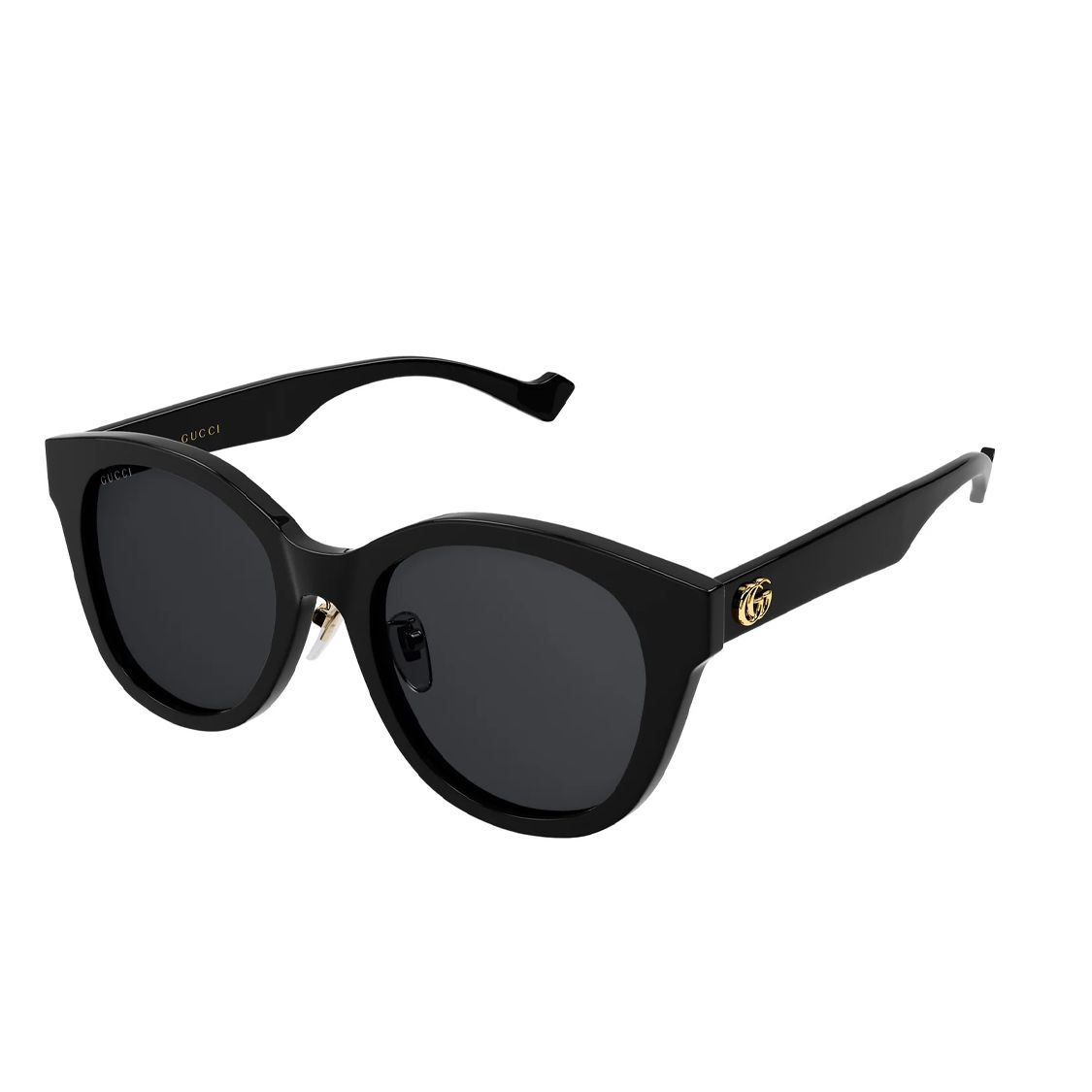 Gucci Double G Logo Irregular Shape Sunglasses Women sunglasses Black GG1002SK-001 Dust Bag+Eyeglass Case (Random Color)