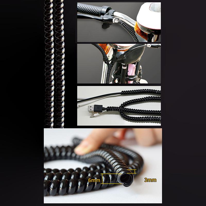 Bicycle Harness Winding Tube Electric Vehicle Brake Wire Organizer Protective Sleeve Tpu Sheath Line Cable Spiral Wrap Portable