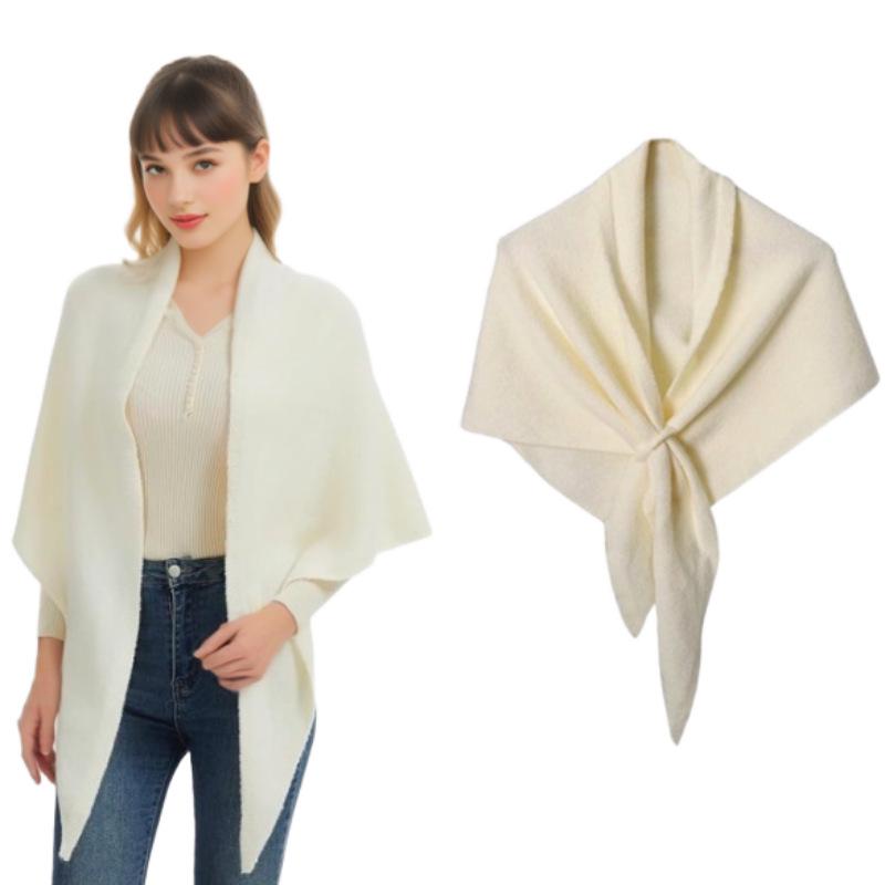 Damen Dreiecksschal aus Wollmischung - Gemütlich und warm für Herbst/Winter, ideal für klimatisierte Räume.