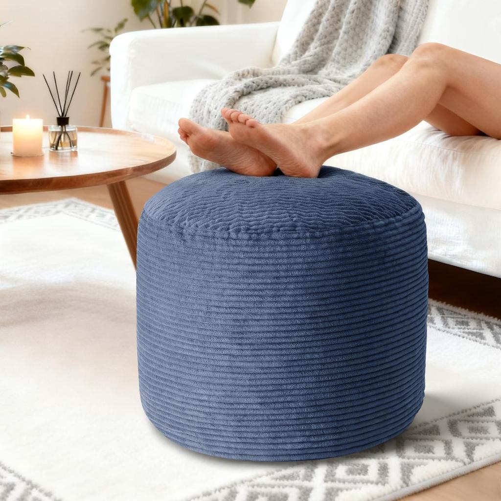 Sitzsäcke Hocker für Erwachsene Sitzsack Fußstütze Schaumstoffgefüllter Hocker von BeanBag Fußhocker von Faul Sofa für Schlafzimmer, Wohnzimmer, Wohnung