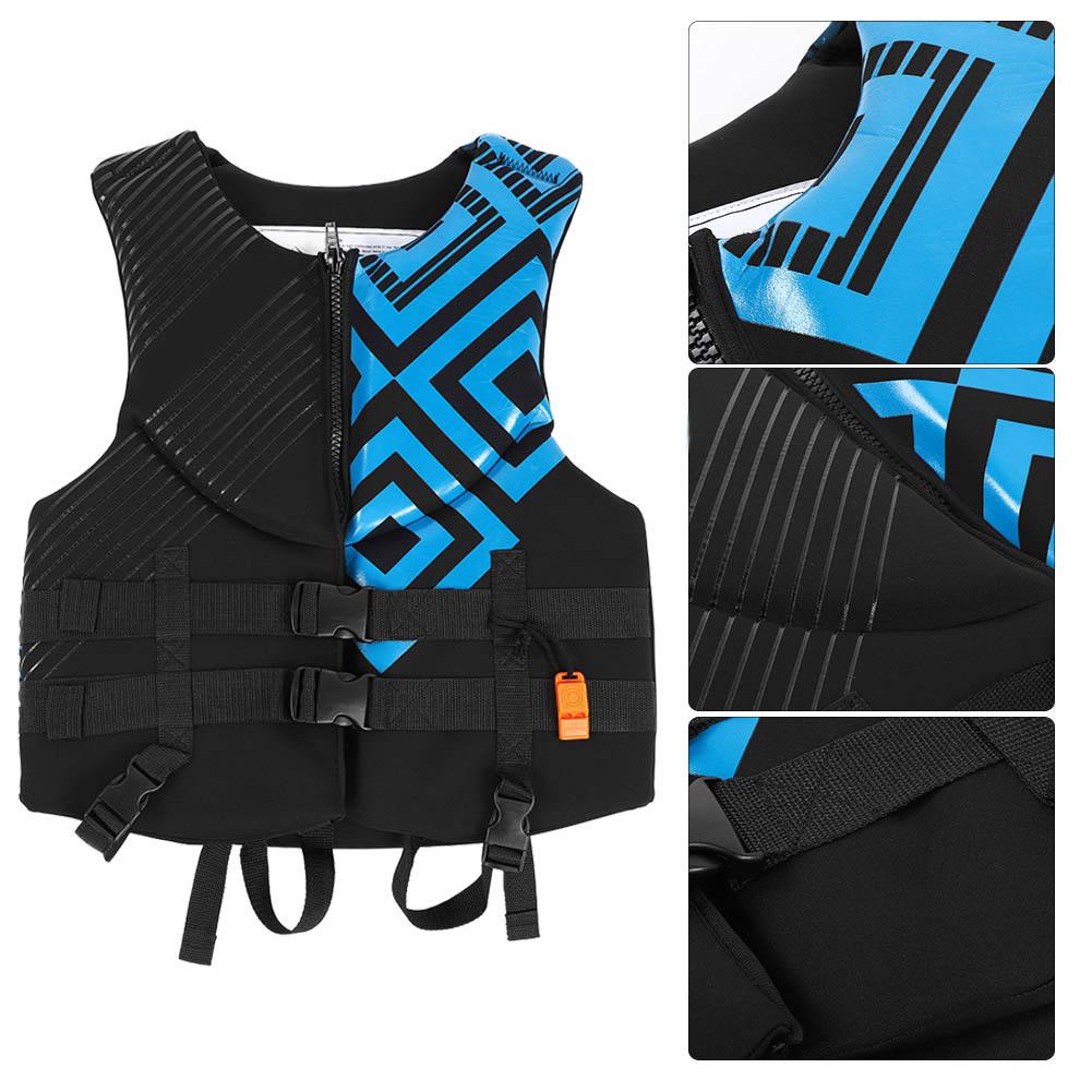 Kayaking Swimming Adult Safety Buoyancy Life Jacket Vest with Whistle(M)