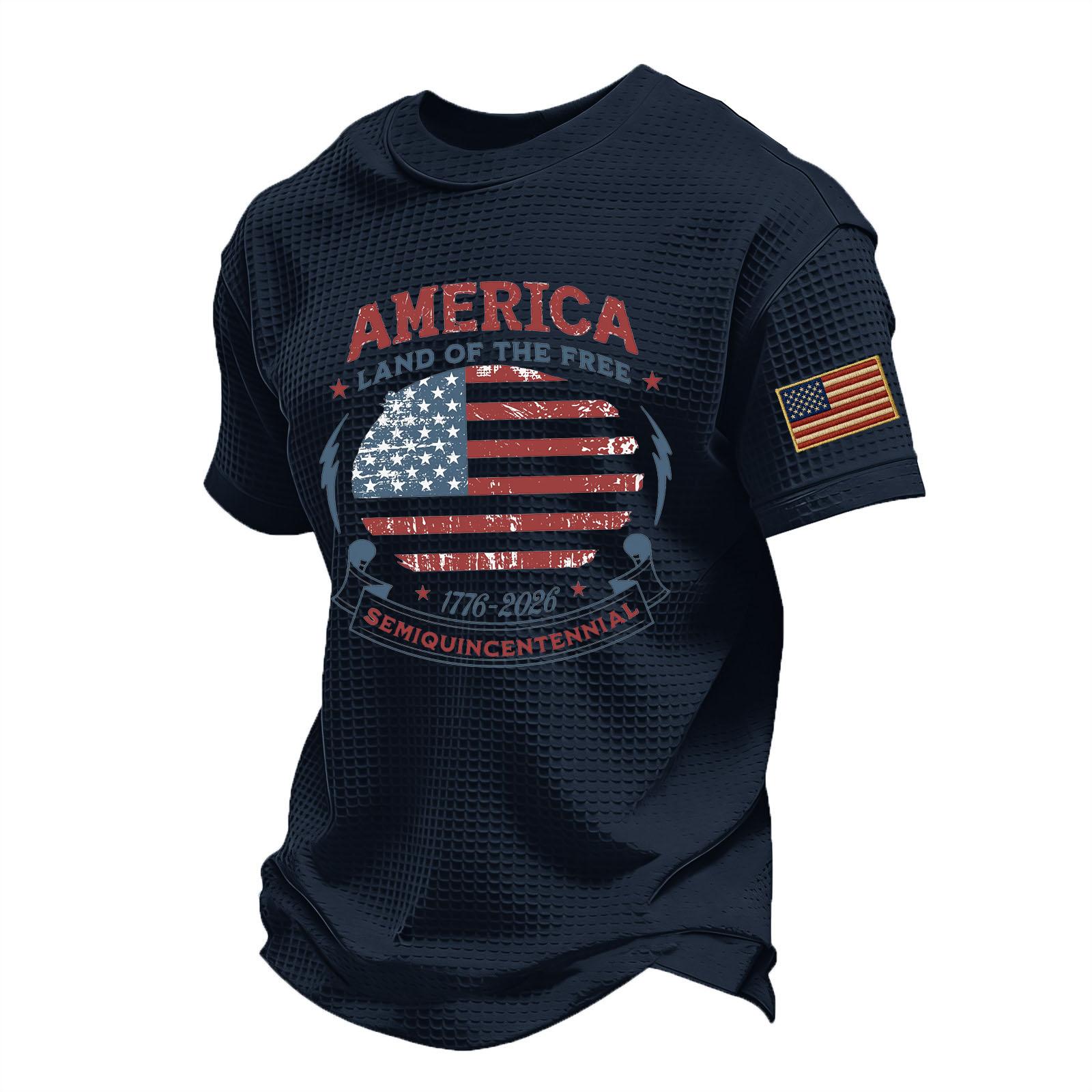 Men s Casual Round Neck Lightweight Breathable Short-Sleeve Top S