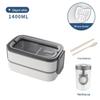 304 Stainless Steel Dual-Layer Insulated Lunch Box for Office Workers and Students