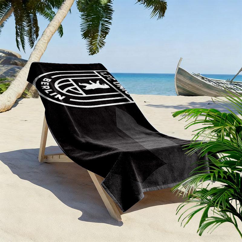 1. FC Union Berlin Print Strandtuch, Großes Weiches Schnelltrocknendes Handtuch für Strand Camping Schwimmen