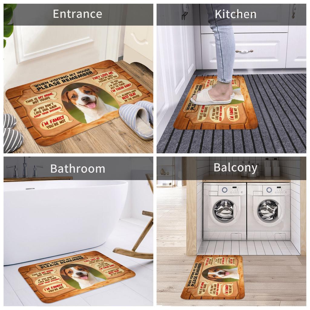 Quando Visitate la Mia Casa Ricordatevi Tappetino Zerbino Cane Jack Russell Terrier Antiscivolo Tappeto Bagno Cucina Soggiorno Tappeto