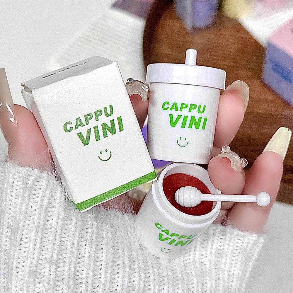 CAPPUVINI Milk Tea Cup Solid Lip Gloss Autumn And Winter Moisturizing Lip Gloss Set