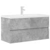VidaXL 2-piece Bathroom Furniture Set Concrete Grey 3324916