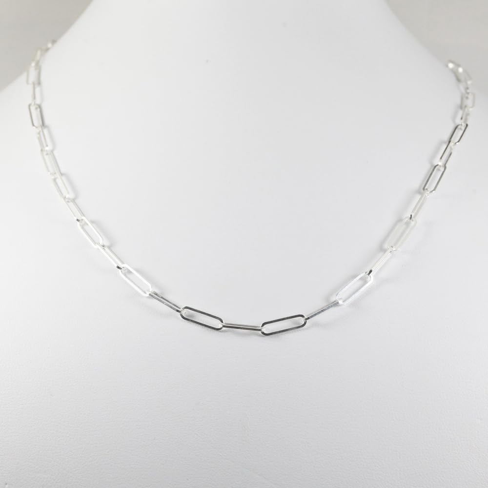 And My Jewelry SILVER925 Paperclip Unisex [Your Box] Necklace, Chain, 45cm,