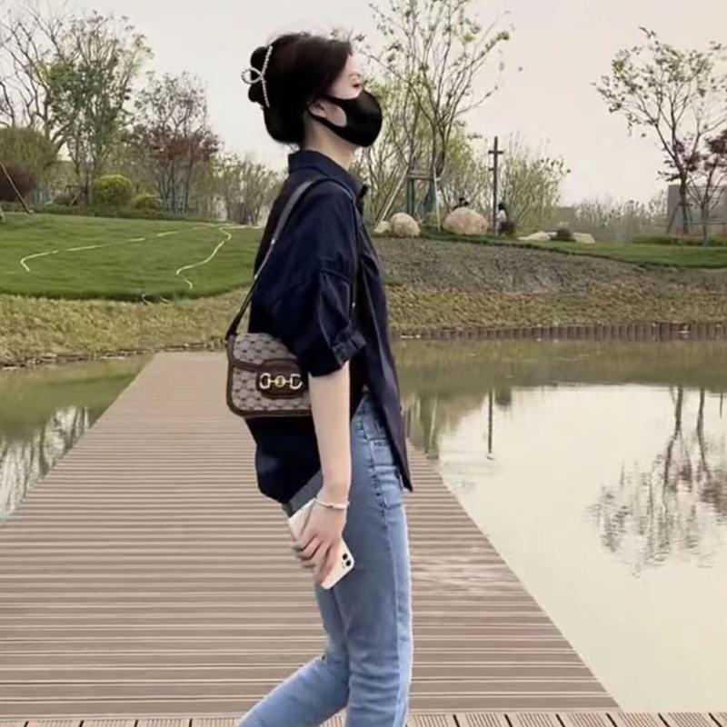 Women'S Loose  Irregular Casual Solid Color Long Sleeve Thin Shirt