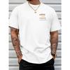 European Size Graphic Summer Outdoor Men's Short-sleeved T-shirt for Summer Fashion Trendy Top Printed Men's Base Shirt Spring and Summer Round Neck