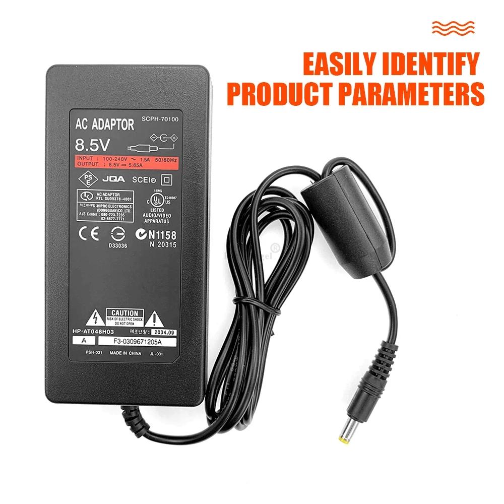 NEUES Netzteil für PS2, Ersatz-AC-Adapter, Ladekabel, 100-240 V DC, 8,5 V für die PS2 Slim 70000-Konsole, EU-Stecker/US-Stecker