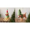 Handmade Wool Felt Dog Wool Felt Puppy Christmas Tree Ornament  Holiday Tree Ornament