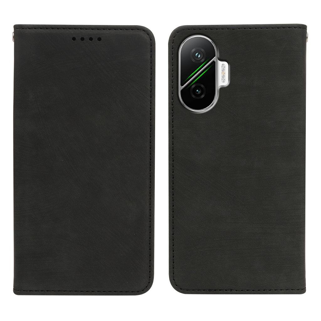 For Xiaomi Poco F7 5G/Redmi Turbo 4 Pro 5G Case Strong Magnetic Leather Wallet Phone Cover with Striped Texture