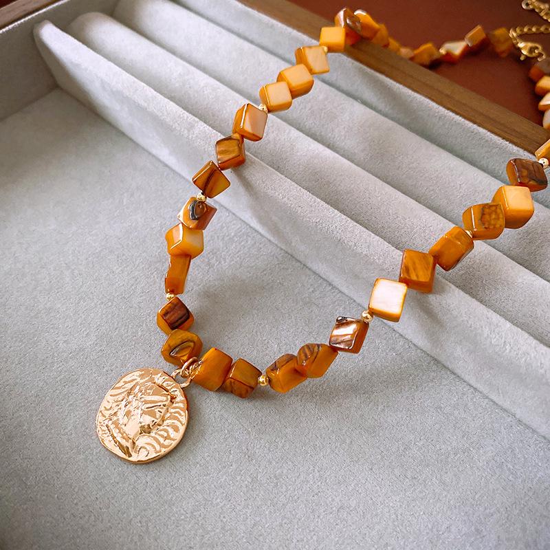 Retro Tiger Eye Stainless Steel Necklace - Light Luxury, Versatile Clavicle Chain Jewelry