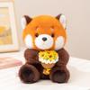 Sehr wertvolles Waschbär und Murmeltier Plüschtier mit umarmendem Blumen-Design für Kinder Geschenk-Sammlung