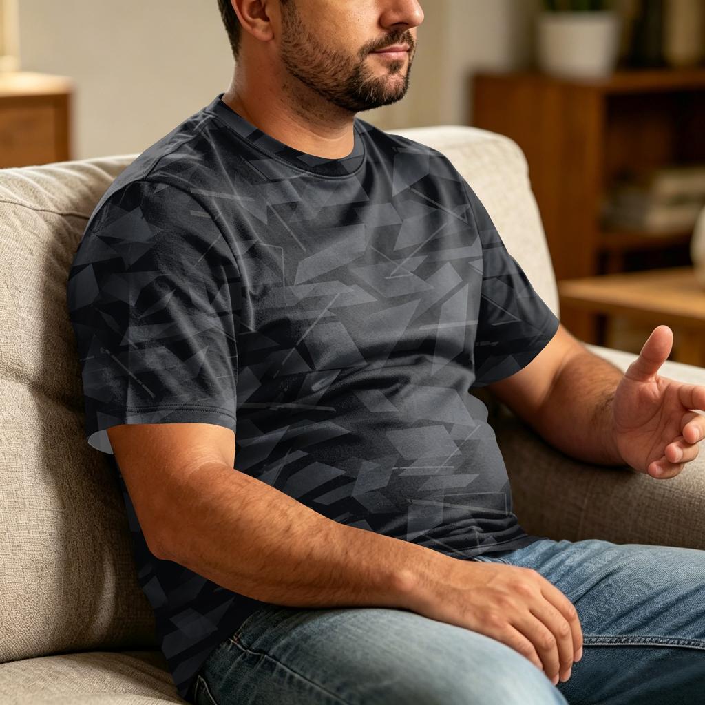 Men's Big Size Casual T Shirt Breathable Loose Fit Short Sleeve Crew Neck Tee Top for Everyday Wear Summer Outdoor Activities