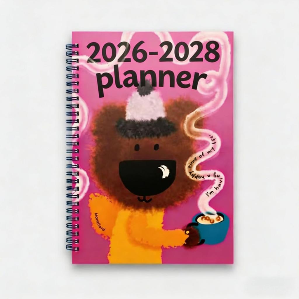 For 2026-2028 coil book, flower simple annual plan book spiral coil notebook