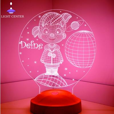 3D Personalisierbar/ Nachtlampen im Thema Kleines Mädchen Kinder Schreibtischzubehör Freundschaftslampe Coole Sachen Schlafzimmerlampe