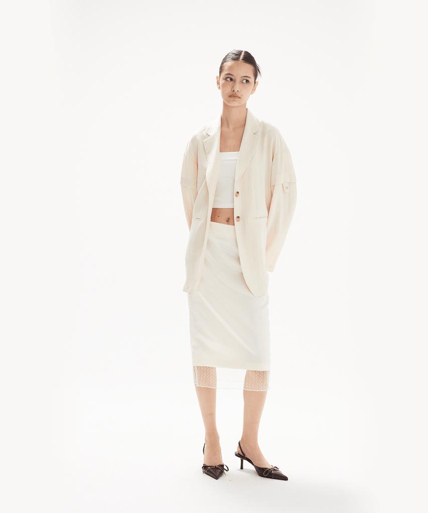 LEINJI Linen Two-Way Jacket (Beige)