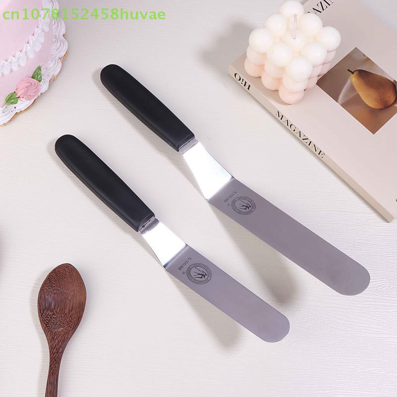 6/8/10 Inch Icing Spatula Angled Stainless Steel Palette Knife Curved Offset Blade Frost Cream Spatula For Cake Pastry Baking