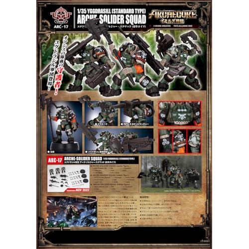 HiPlay TOY ALLIANCE 1/35 Scale Archecore ARC-17 Yggdrasil Corps Arc Soldier Squad (Standard Type) Action Figure, Painted and Assembled