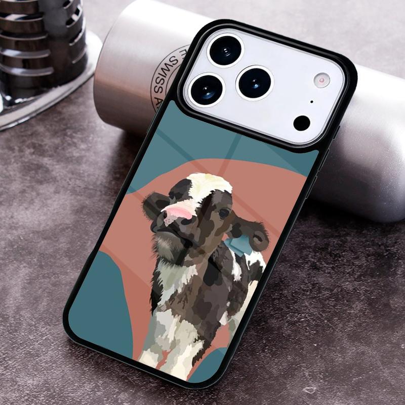 Animal Cattle Cow Watercolor Phone Case For iPhone 17 16 15 14 13 12 11 Pro Max Plus 17Air Soft Silicone Cover