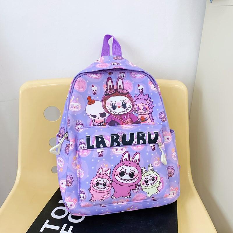 Cartoon Anime Boys And Girls Backpack Foreign Style Printing Cute Student Schoolbag Children'S Backpack
