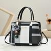 Classic Checkered Color Block Handbag For Women Versatile Hand Carry Shoulder Crossbody All-match Daily Purse