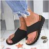 Flat bottom slope heel cool slippers women's summer new cover toe light bottom thick sole outer wear women's sandals