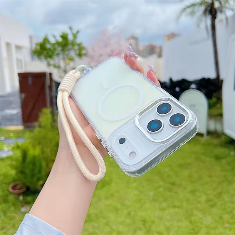 Módní laserový gradientní magnetický popruh Nárazuvzdorné pouzdro pro iPhone 17 Air 17 Pro 17 Pro Max Kryt pro Magsafe