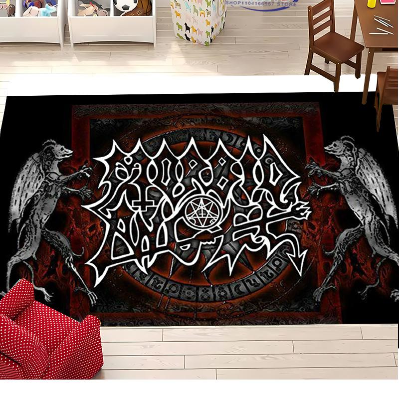 Classic Rock B-Black S-Sabbath Theme Carpet Living Room Bedroom Bedside Bathroom Floor Mat 15 Size Pattern Area Rug Home Decor