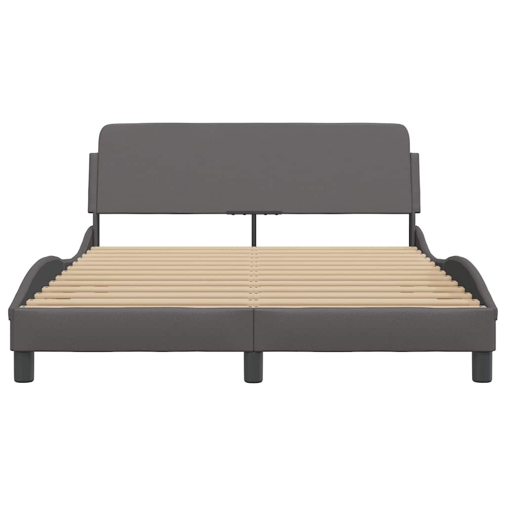 Bed Frame Dover Grey 120x200 cm Artificial Leather