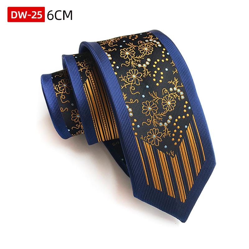 Spersonalizowany Krawat Modowy, Poliestrowy Jedwabny Żakardowy Wąski Krawat Pozycjonujący 6 cm