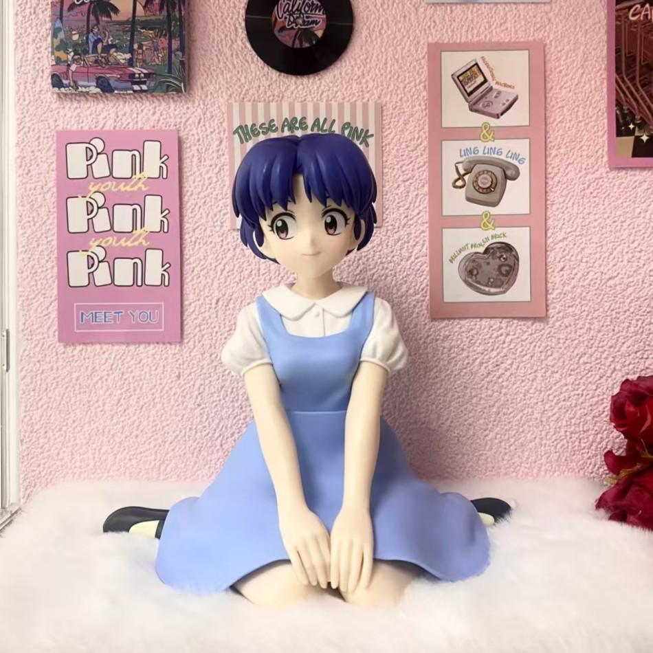 NEW In Stock Ranma 1/2 Tendou Akane Ranma PVC Anime Figure Periphery Kawaii Sitting Toys Desktop Car Ornaments Model Gifts