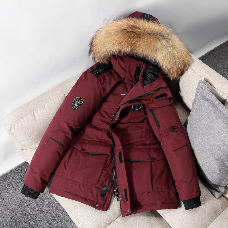 Running Men's New Korean Tooling Down Jacket Women's Mid-length Thickened 2021 Winter Loose Couple Jacket Tide