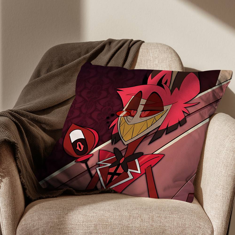 

wicked Alastor HHazbin Hotel pillow cover living room sofa cushion cover bedroom room bed pillow cover home decoration 30x30cm