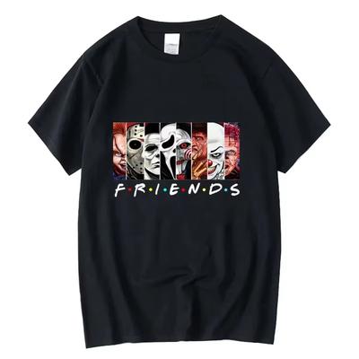 Men's High Quality T-shirt 100% Cotton T-shirt Funny Friends Print T Shirt Loose Summer Cool O-neck Men T-shirt Casual Tops