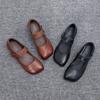 Zapatos retro de piel suave con suela plana zapatos individuales zapatos casuales de mujer zapatos de piel de mujer