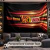 Wall Hanging Tapestry Custom NameUnion Berlin Pattern Personalized Printed Fabric Wall Decor