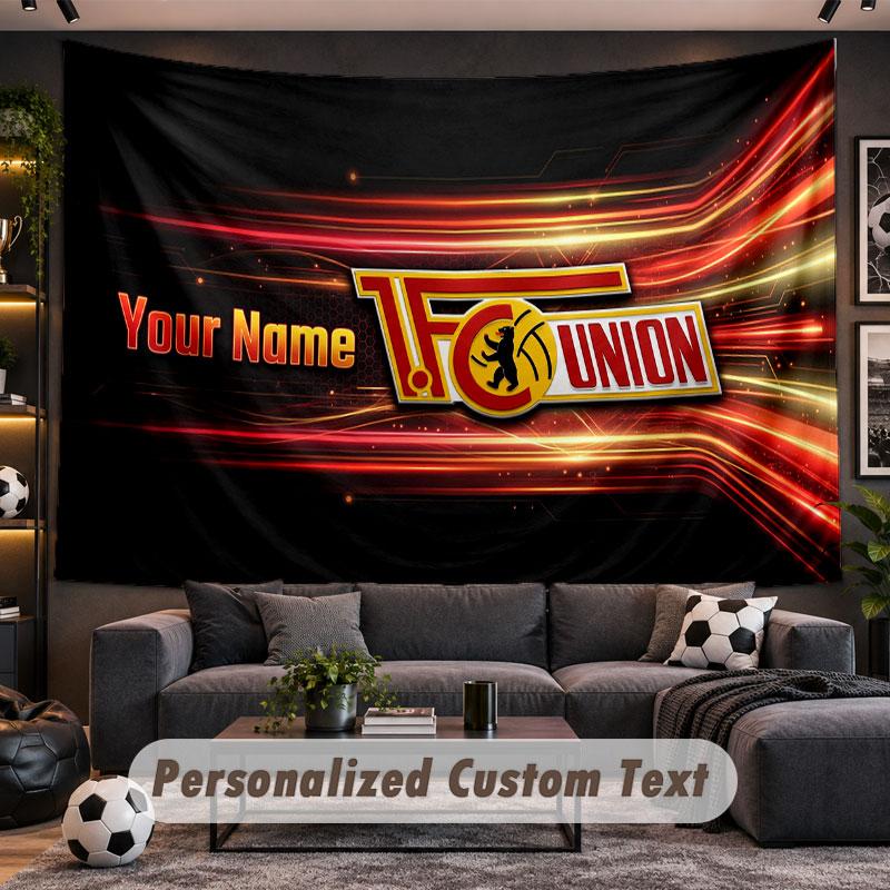 Wall Hanging Tapestry Custom NameUnion Berlin Pattern Personalized Printed Fabric Wall Decor