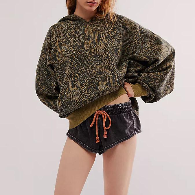 Oversized Hoodies Women Vintage Camo Cheetach Print Hoodie Pullover Trendy Graphic Hooded Sweatshirt