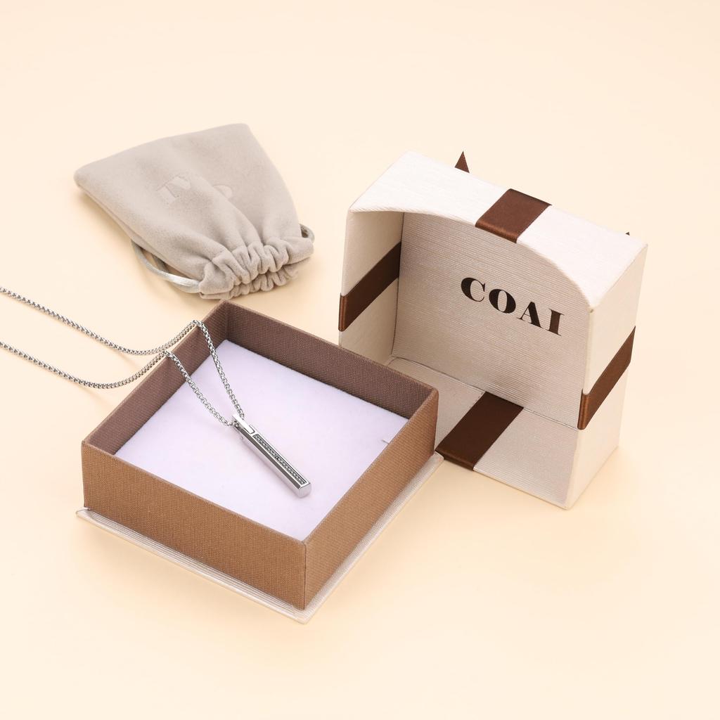 Stick Pendant Zirconia Stainless Steel Necklace for Men [Coai]
