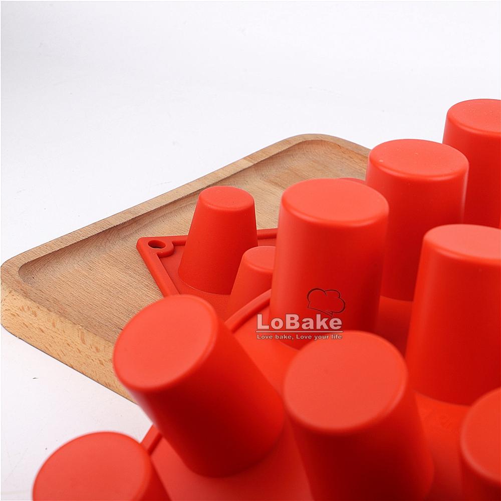 15 Cavities Cylinder Cone Shape Silicone Cake Mold Fondant Jelly Pudding Ice Cube Molds Mousse Mould DIY Bakery Accessories