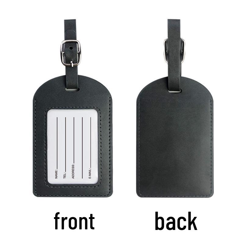 Multicolor PU Leather Luggage Tag, Customizable with Company Logo, for Trolley Bags and Suitcases.