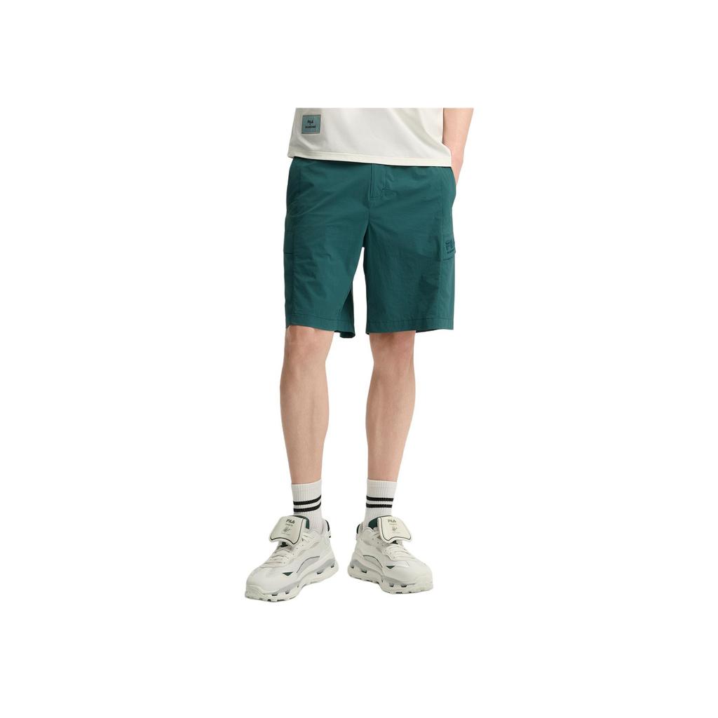 Fila Heritage Simple Lace Fashion Five-Point Casual Shorts Men Shorts Dark-Night-Green F11M538804F-DG