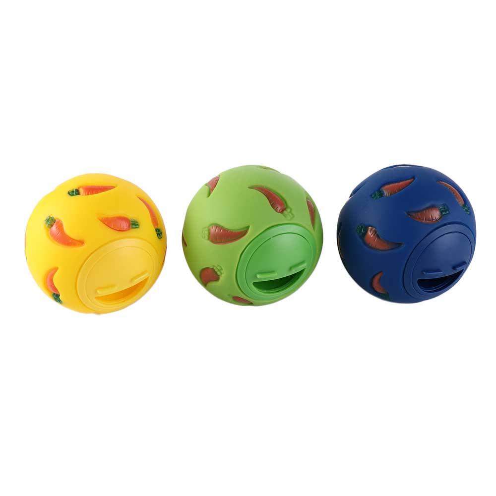 PVC Rabbit Treat Ball Bite Resistant Cat Slow Feeder Practical Cat Feeding Toys  Chinchilla