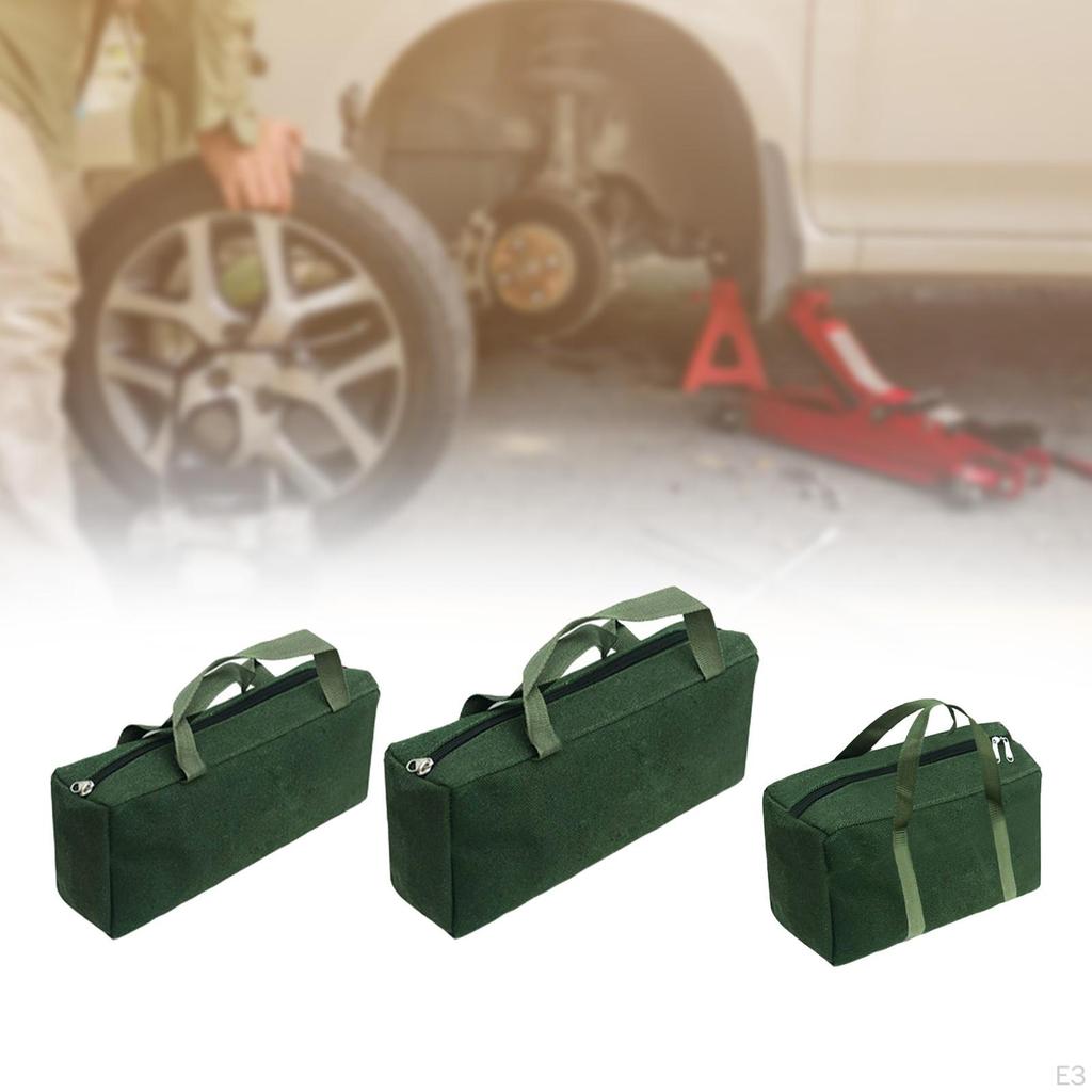 Canvas Tool Bag with Easy Access Zipper Closure for Tradesmen