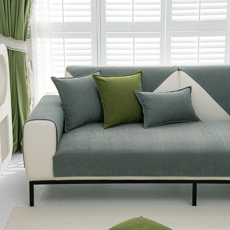 

Чехол для дивана из шенилла 100% водонепроницаемый Чехлы для кресел Однотонный диванный коврик Нескользящие чехлы для дивана Чехол для сиденья дивана для дома pillowcase 30x50cm