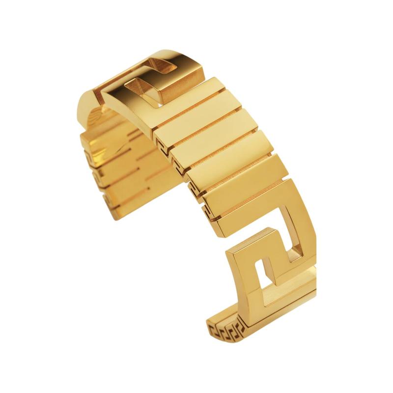 Versace Open Design Brass Bracelet Women's Bright 31823679 1022490-1A00620_3J000-bright Gold M